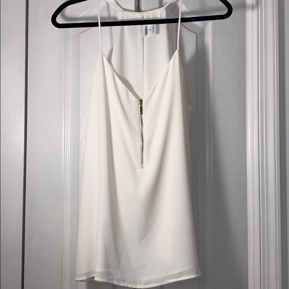 NWOT large Express zipper barcelona top